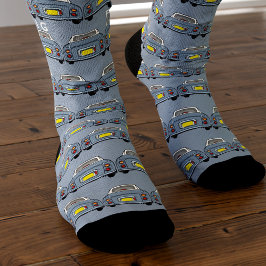 Calcetines Coche Socks Lapis Gray Figaro Patrón de coche Mono