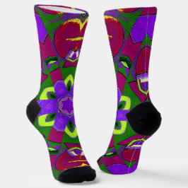 Calcetines Cœurs kaléidoscope - Hearts painting kaleidoscope 