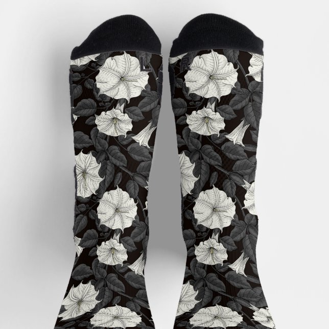 Calcetines Cojín decorativo Moonflowers (Arriba)