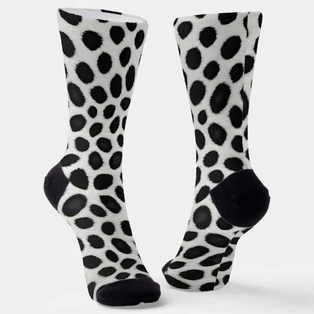 Calcetines Colección de lujo moderna de Leopardo Blanco (Angular)