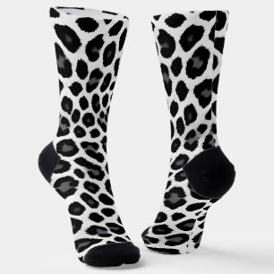 Calcetines Colección de lujo popular de Leopardo Blanco