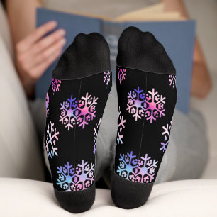 Calcetines Colección de Navidad de copo de nieve holográfico