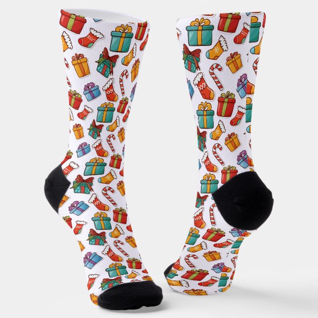 Calcetines Colección de patrones de pegatinas de Navidad Calc (Angular)