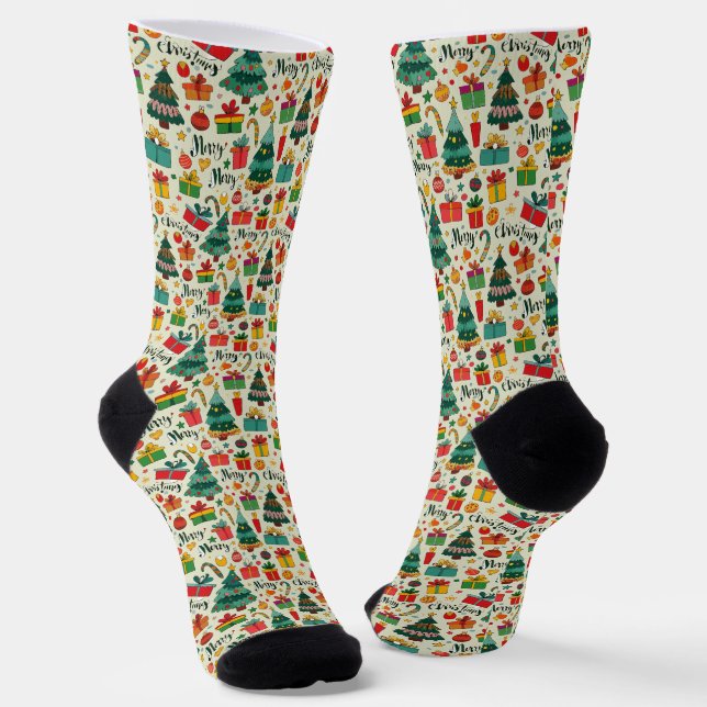 Calcetines Colección de patrones de pegatinas de Navidad Calc (Angular)