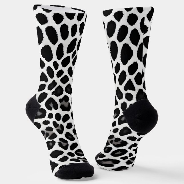 Calcetines Colección elegante de Leopardo Blanco de lujo popu (Angular)