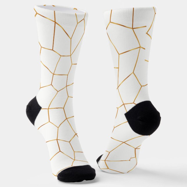Calcetines Colección elegante de vidrio blanco de oro moderno (Angular)