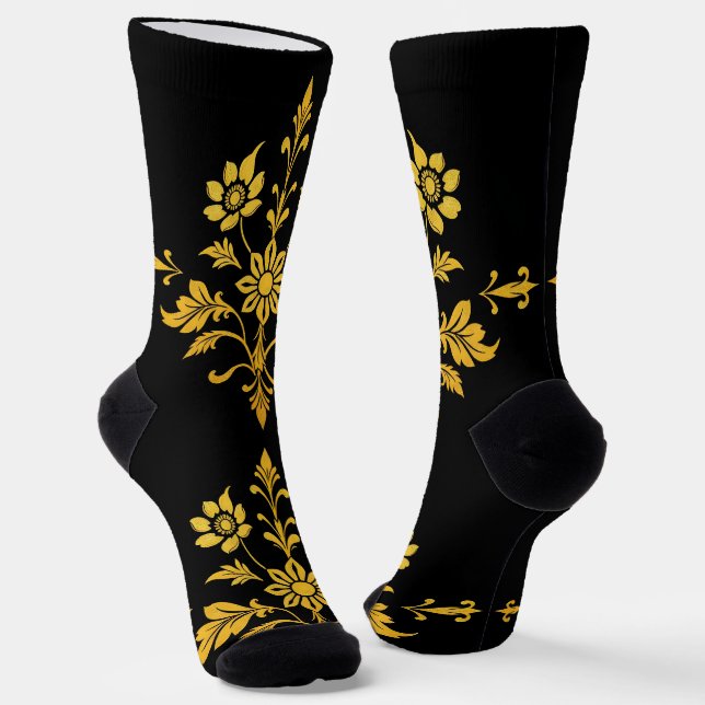 Calcetines Colección floral elegante de lujo (Angular)
