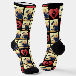 Calcetines Collage de fotos de amor personalizado ama a mi ma