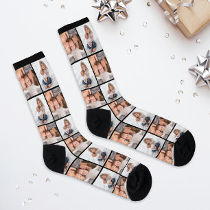 Calcetines Collage de fotos personalizadas para familia y niñ