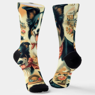 Calcetines Collie de borde suave sin soldadura