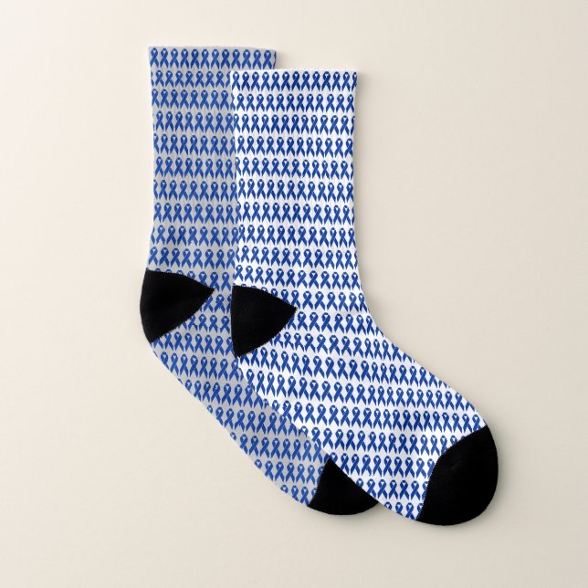 Calcetines Colon Cancer Awareness Blue Ribbon (Par)