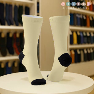 Calcetines Color Amarillo Banana Pastel Luz Suave Sólida