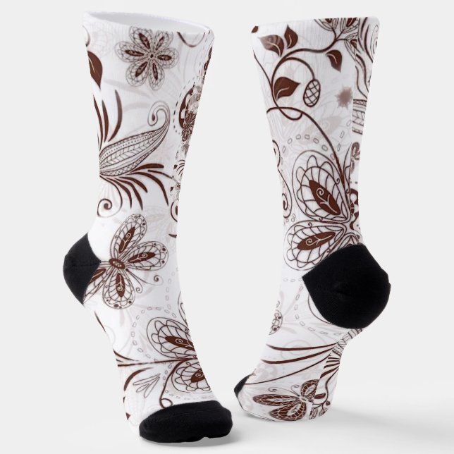 Calcetines Color Floral Seamless Pattern (Angular)