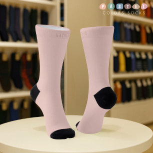 Calcetines Color Rosa Melocotón Pastel Luz Suave Sólida