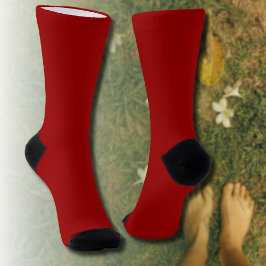 Calcetines Color sólido rojo Crimson | Clásica | Elegante