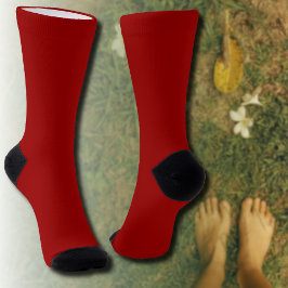 Calcetines Color sólido rojo Crimson | Clásica | Elegante