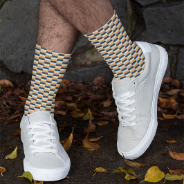 Calcetines Color tricolor (azul, amarillo, terracota)