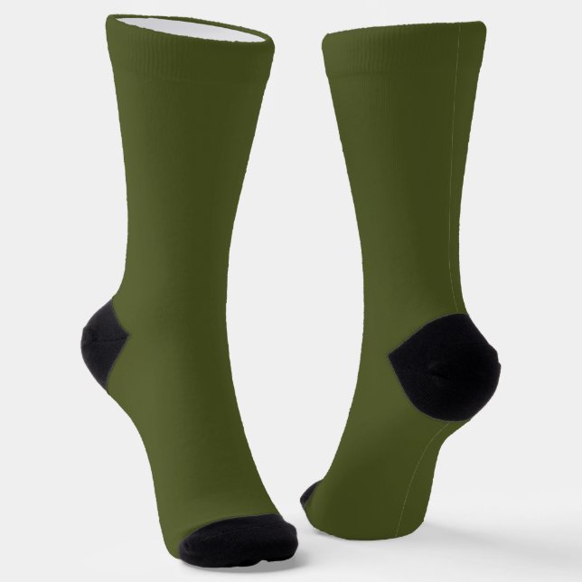 Calcetines Color verde del ejército sólido profesional minima (Angular)