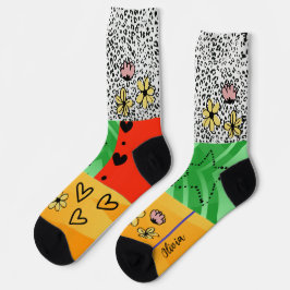 Calcetines Colores abstractos estilo doodle personalizado