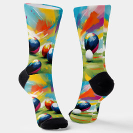 Calcetines Colores de los bolos de césped,