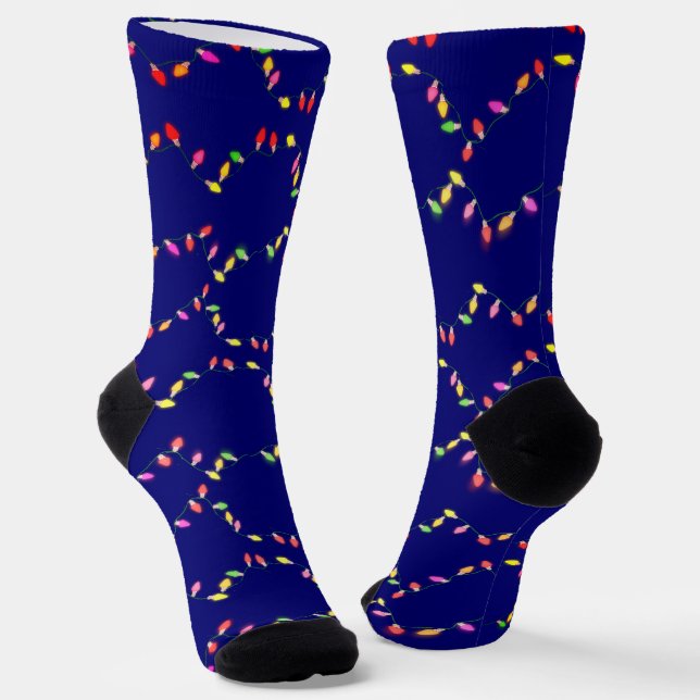 Calcetines Colorful Holiday Lights Christmas (Angular)