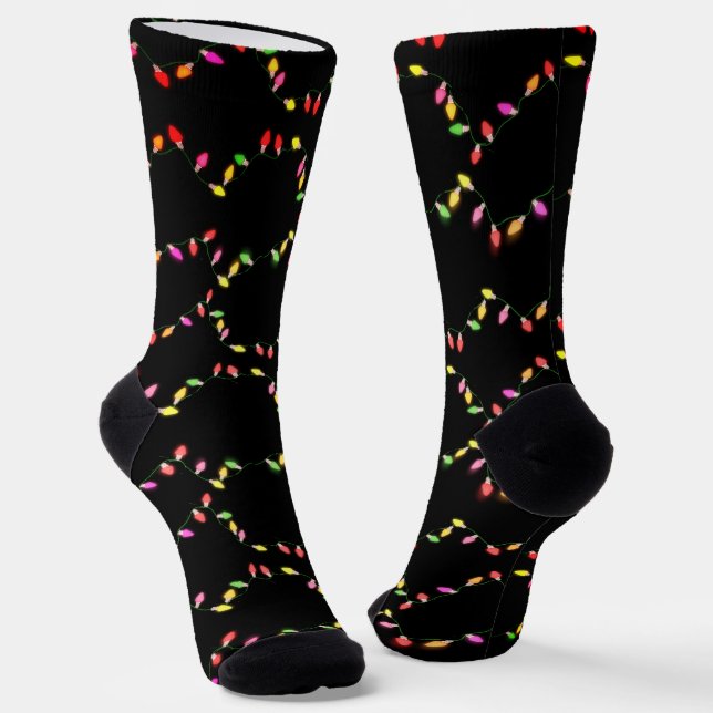 Calcetines Colorful Holiday Lights Christmas (Angular)