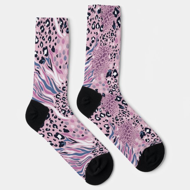 Calcetines Colorful Leopard Skin Pattern Socks (Derecha)