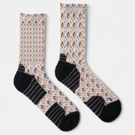 Calcetines Colorful patterned socks with geometric designs