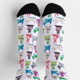 Calcetines Colorful Scottie Socks