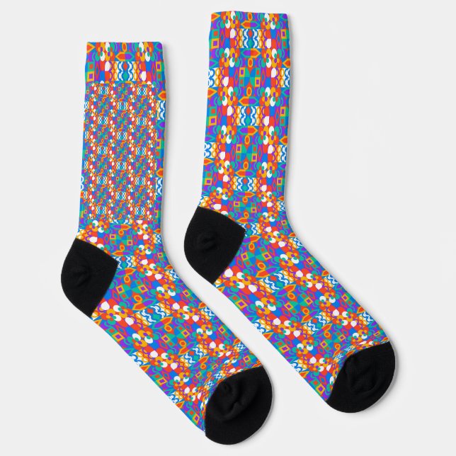 Calcetines Colorful socks with a vibrant geometric pattern (Derecha)