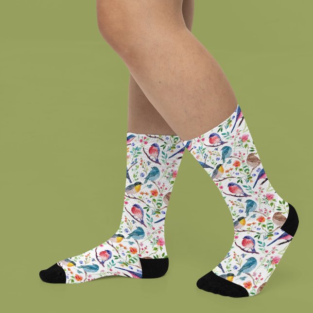 Calcetines Coloridas acuarelas y flores (Subido por el creador)