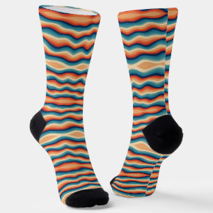 Calcetines Coloridas ondas retro vintage