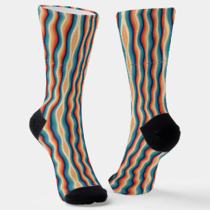 Calcetines Coloridas ondas retro vintage