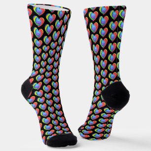 Calcetines Colorido corazón de tinte