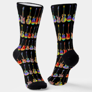 Calcetines Colorido Guitars patrón Fathers Day