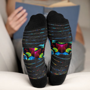 Calcetines Colorido Kaleidoscope Mandala Design Mug, almohada