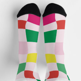 Calcetines Colorido moderno | Bloques Navidades de Tartan Pla