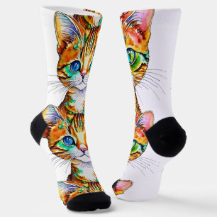 Calcetines Colorido Tabby Kitty