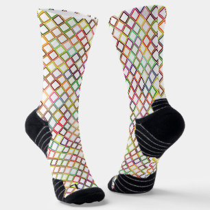 Calcetines coloridos con un vibrante patrón de dia