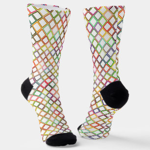 Calcetines coloridos con un vibrante patrón de dia