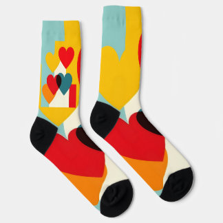 Calcetines coloridos diseño de corazones