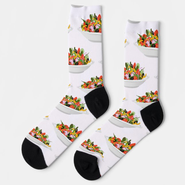 Calcetines Coma más plantas con letras de motivación de ensal (Izquierda)