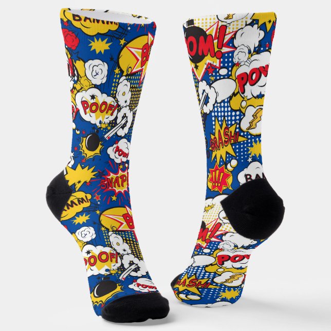 Calcetines Comic Book Pattern  (Angular)