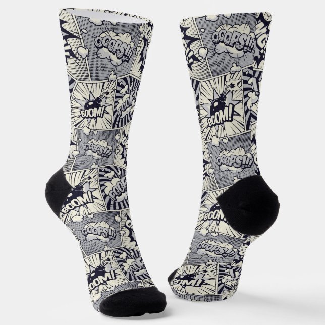 Calcetines Comic Book Speech Bubble Socks (Angular)