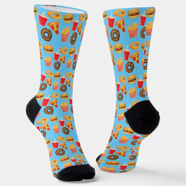 Calcetines Comida chatarra kawaii (Angular)