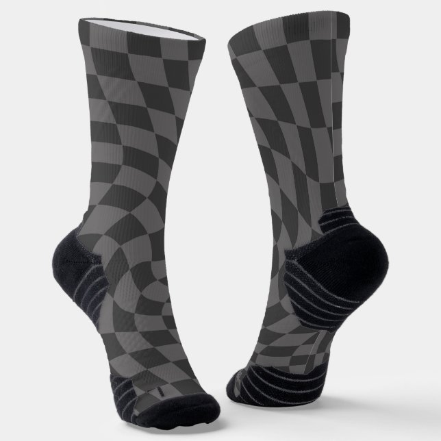 Calcetines Comprobación de los cheques retro de Moda griega (Angular)