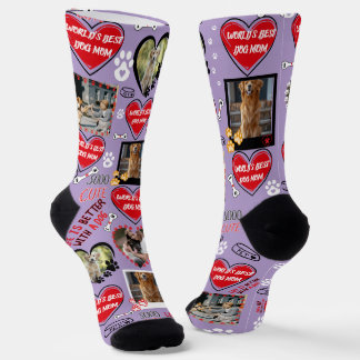 Calcetines con cara de perro personalizados, foto