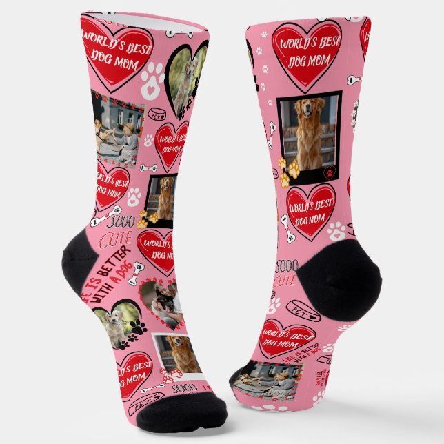 Calcetines con Cara de Perro Personalizados, Foto  (Angular)