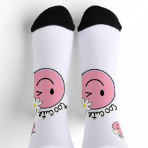 Calcetines con Cara Divertida | Calcetines Rosados
