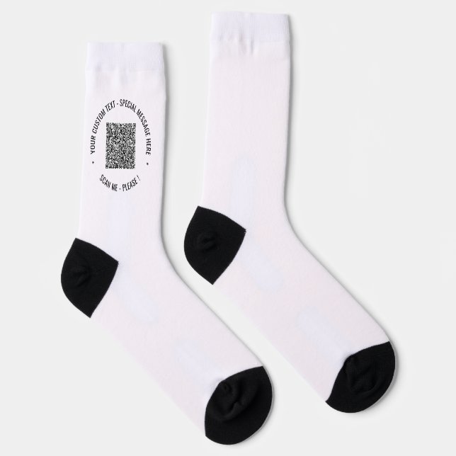 Calcetines con código QR y texto personalizado Eli (Derecha)